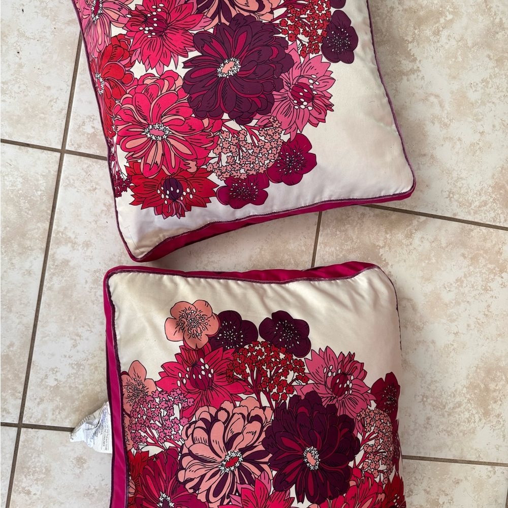 Liberty of London for Target Floral Accent Pillows - Red and Pink